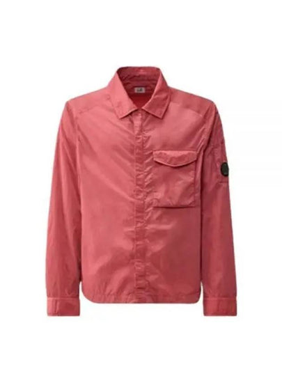 Chrome-R Pocket Over Long Sleeve Shirt Pink - CP COMPANY - BALAAN 2