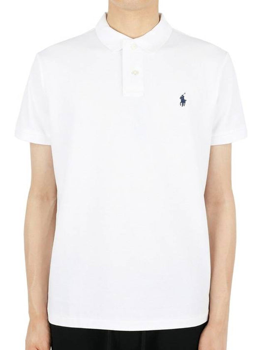 Polo Men s Pony Embroidery Slim Fit PK Short Sleeve White 710548797 001 - RALPH LAUREN - BALAAN 2