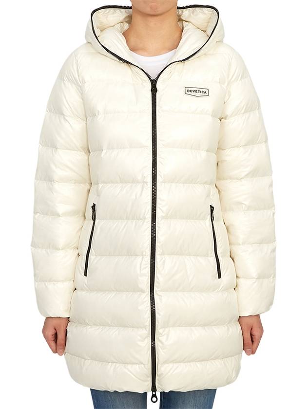 Women s Tile Dew Hooded Heavy Long Down Jacket VDDJ95835 BGL - DUVETICA - BALAAN 5