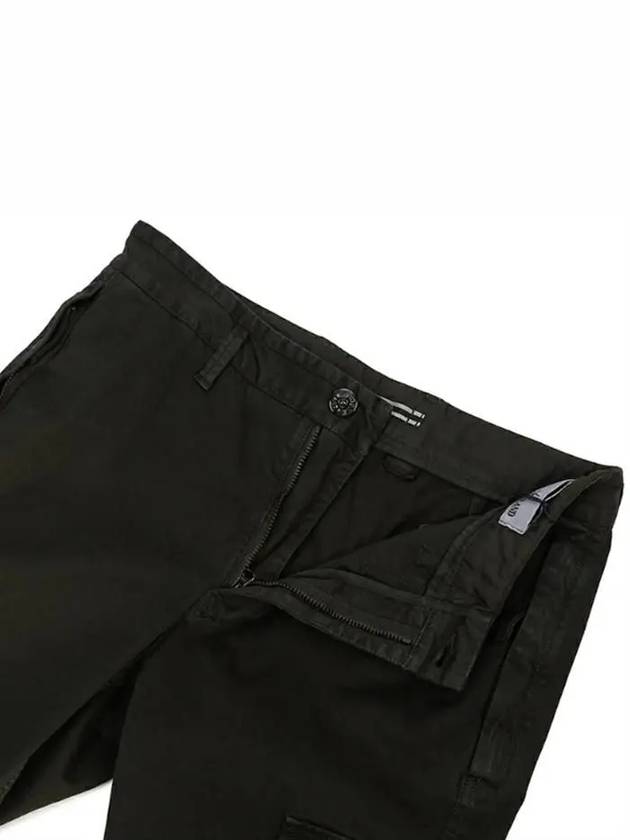 Garment Dyed Old Effect Stretch Broken Twill Cotton Cargo Pants Black - STONE ISLAND - BALAAN 10