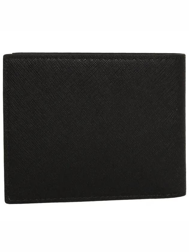 Bevye Logo Recycled Leather Half Wallet Black - BALLY - BALAAN 3