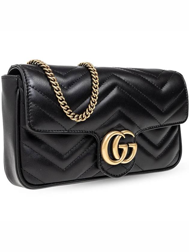 GG Marmont Chain Mini Bag Black - GUCCI - BALAAN 5