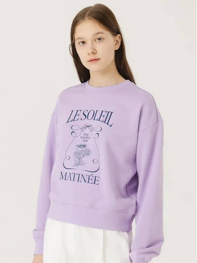 Drawing Spring Flower Sweatshirt Lavender - LE SOLEIL MATINEE - BALAAN 3