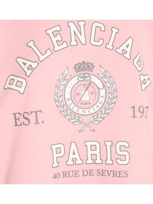 College Logo Hoodie Pink - BALENCIAGA - BALAAN 6