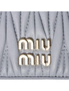 Materasse Nappa Leather Card Wallet Pearl Grey - MIU MIU - BALAAN 5