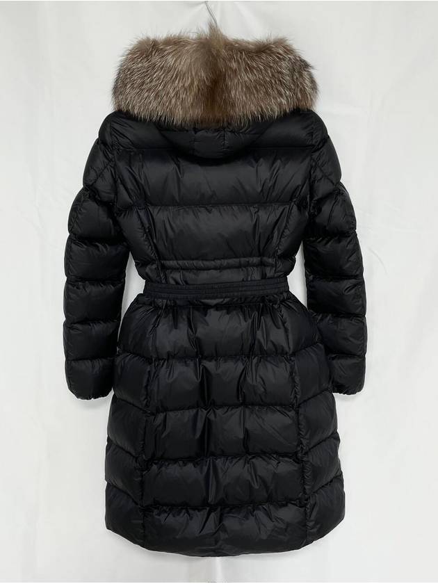 Boedic Fox Fur Women s Long Padding Black - MONCLER - BALAAN 2