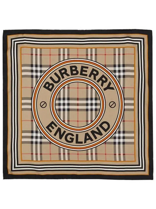 Montage Print Silk Small Square Scarf Archive Beige - BURBERRY - BALAAN 2