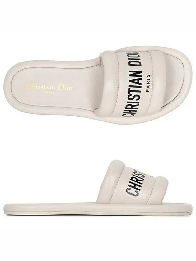 Every-D Embossed Lambskin Slippers White - DIOR - BALAAN 2