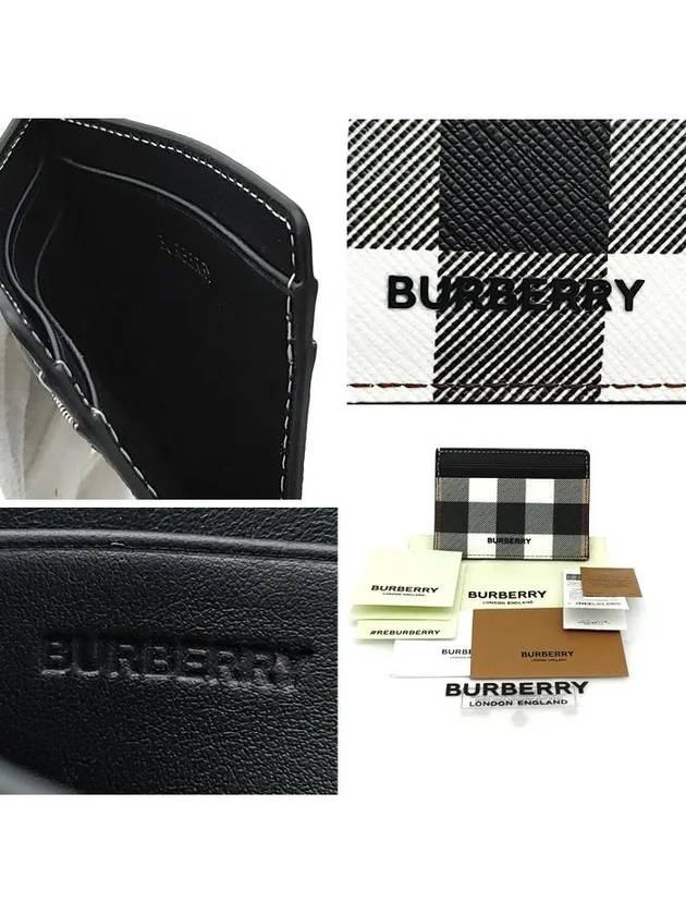 Check Print 2-tier Card Wallet Dark Burch Brown - BURBERRY - BALAAN.