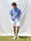 MEN One Pocket String Cotton Shirt Blue - PINBLACK - BALAAN 3