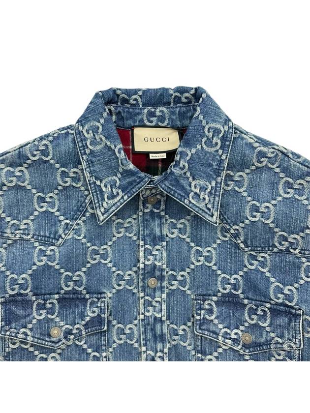 GG jacquard denim jacket 713911 - GUCCI - BALAAN 3