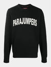 Men's Logo Patch Caleb Black Sweatshirt PM FLE CF01 541 - PARAJUMPERS - BALAAN 1