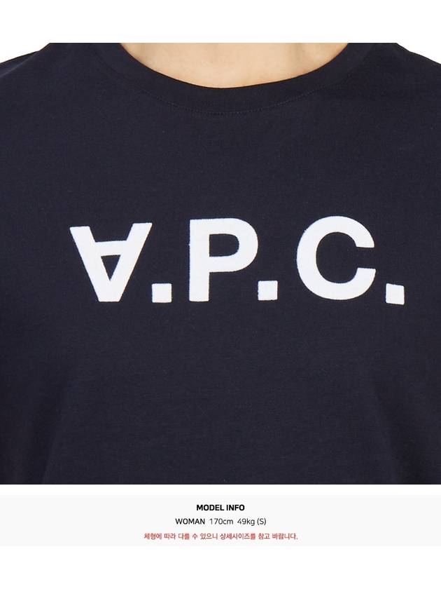 VPC Logo Organic Cotton Short Sleeve T-Shirt Navy - A.P.C. - BALAAN 11