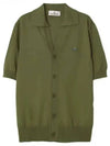 Polo Cashmere Short Sleeve Cardigan Green - VIVIENNE WESTWOOD - BALAAN 2