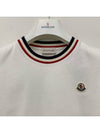 Kids Logo Patch Three Stripe Lining Short Sleeve T shirt 8Y 10Y Snow White 8C00023 83092 034 - MONCLER - BALAAN 4