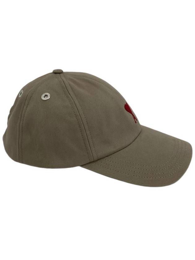 De Coeur Embroidered Logo Ball Cap Beige - AMI - BALAAN 6