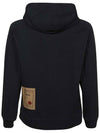 Men's Logo Patch Cotton Hoodie Black - TEN C - BALAAN 3