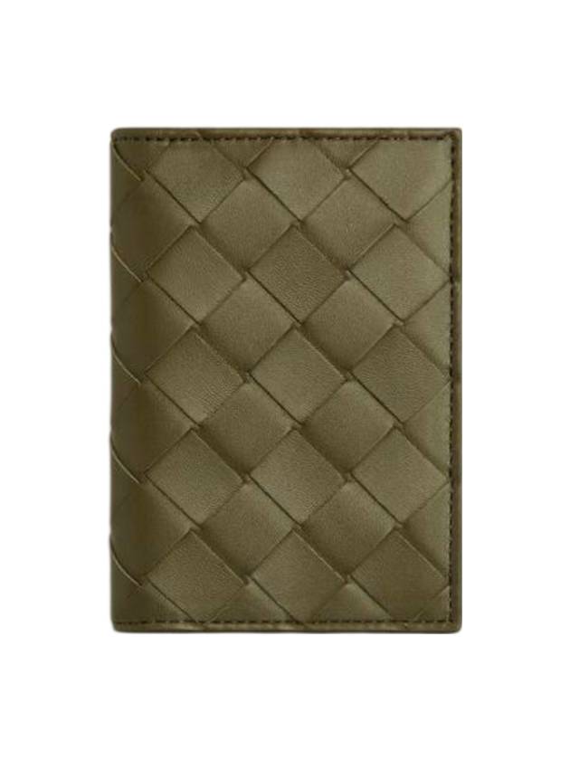 Intrecciato Flap Card Case Mud - BOTTEGA VENETA - BALAAN 1