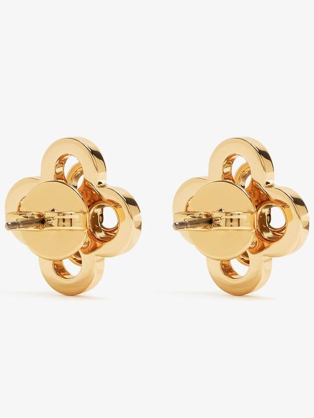 Double T Plaque Earrings Gold - TORY BURCH - BALAAN 4