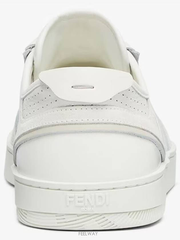 Step Leather Low Top Sneakers White - FENDI - BALAAN 4