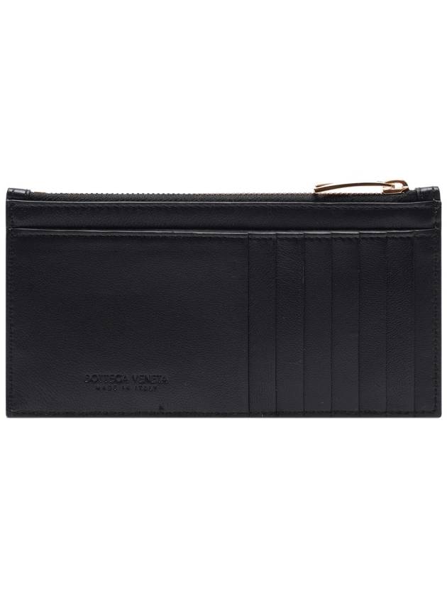 Intrecciato Zipper Long Card Wallet Black - BOTTEGA VENETA - BALAAN 5