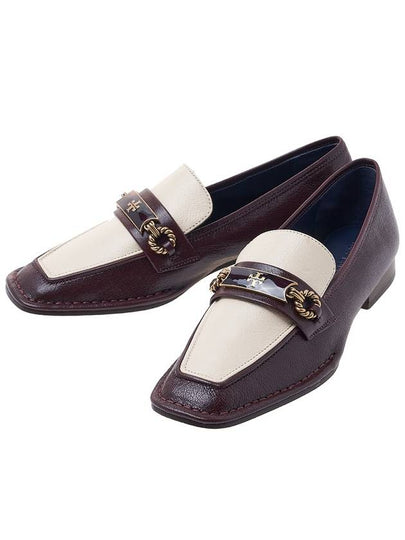 Perrine Logo Loafers Plum New Cream - TORY BURCH - BALAAN 2