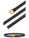 Gancini Buckle Leather Belt Black - SALVATORE FERRAGAMO - BALAAN.