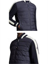 Padded Cotton Zip Up Cardigan Night Blue - MONCLER - BALAAN 7