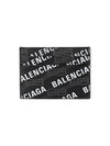 Monogram Pattern Card Wallet Black - BALENCIAGA - BALAAN 1