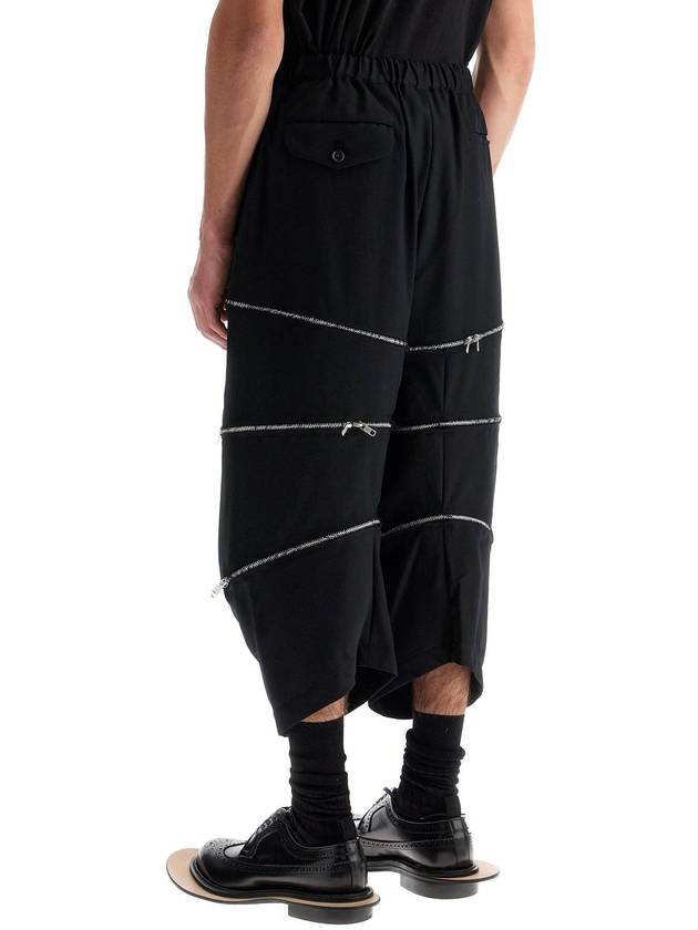 cropped pants with zip openings. - COMME DES GARCONS - BALAAN 3