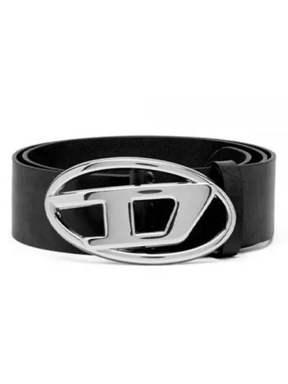 B 1DR D Logo Buckle Leather Belt Black - DIESEL - BALAAN 2