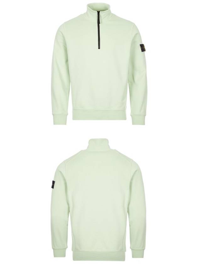 Wappen Patch Half Zip-up Sweatshirt Green - STONE ISLAND - BALAAN 5