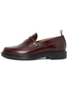 Men's Paneled Leather Loafer Burgundy Brown - THOM BROWNE - BALAAN 4