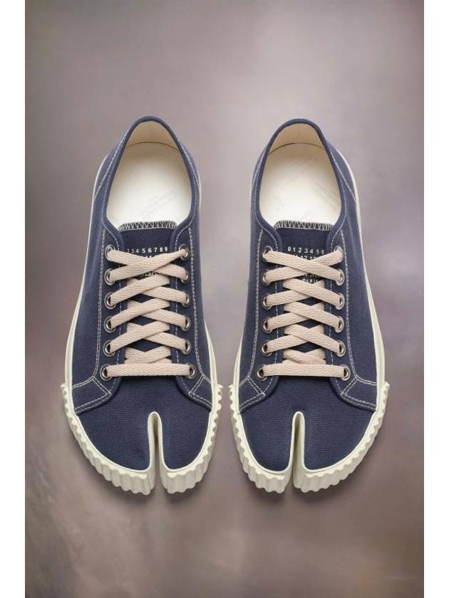 Tabi Cotton Low Top Sneakers Blue - MAISON MARGIELA - BALAAN 5