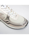 Fabric Laminated Low Top Sneakers Ivory White Gold - CHANEL - BALAAN 7