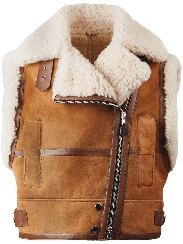 Hogan Sleevless Shearling Biker Clothing - HOGAN - BALAAN 1