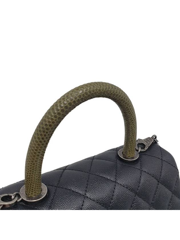 Women s A92990 Caviar Skin Coco Handle Small Flap Tote Bag Strap - CHANEL - BALAAN 5