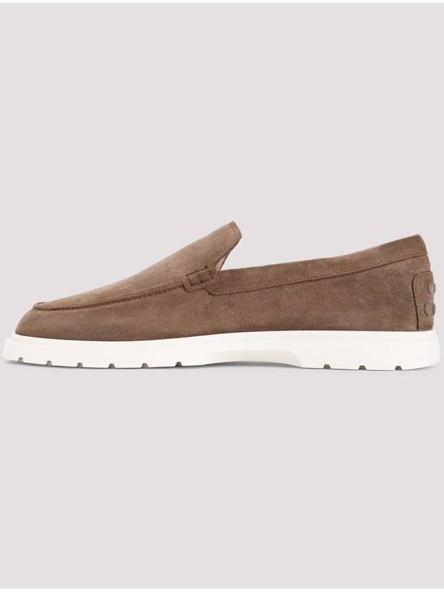 Suede Slipper Loafers Brown - TOD'S - BALAAN 3