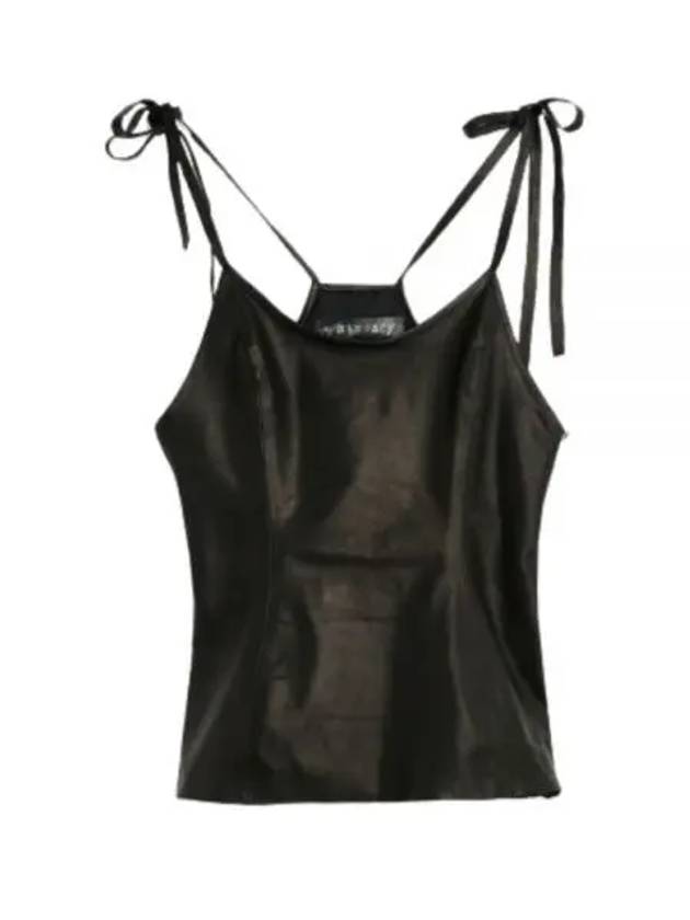 23 String Tank Black Leather W2239SB Top - OUR LEGACY - BALAAN 1