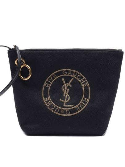 Rive Gauche Pouch Bag Black - SAINT LAURENT - BALAAN 2