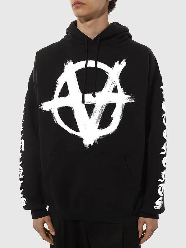 23 Double Anarchy Logo Hoodie UE63HD341X BLACKWHITE - VETEMENTS - BALAAN.