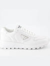 Prax 01 Re-Nylon Brushed Leather Low-Top Sneakers White - PRADA - BALAAN 2