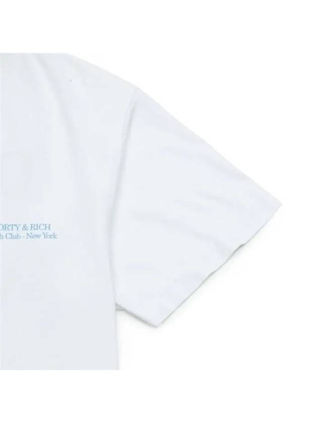 Slogan Print Short Sleeve T-Shirt White - SPORTY & RICH - BALAAN 5