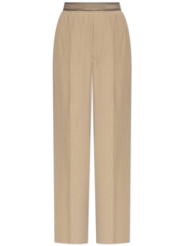 Acne Studios Pleated Trousers, Women's, Beige - ACNE STUDIOS - BALAAN 1