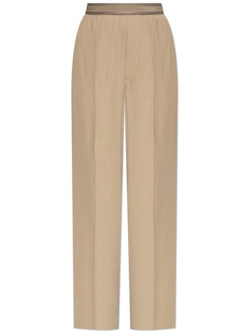 Acne Studios Pleated Trousers, Women's, Beige - ACNE STUDIOS - BALAAN 1