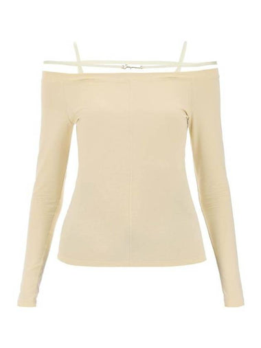 Women's Sierra Signature Long Sleeve T-Shirt Beige - JACQUEMUS - BALAAN 1