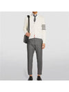 Milano Stitch 4 Bar Cardigan White - THOM BROWNE - BALAAN 3