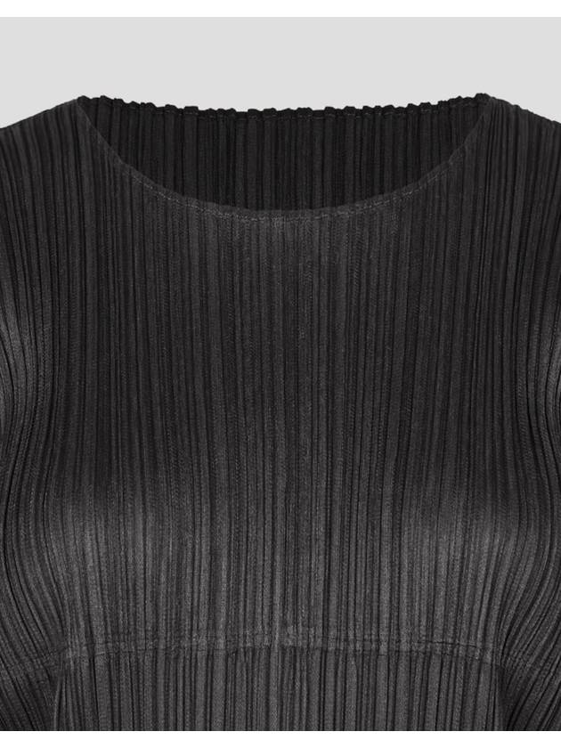 Pleats Please Monthly Color Round Short Sleeve Top Ash Size 3 August 24 - ISSEY MIYAKE - BALAAN 8