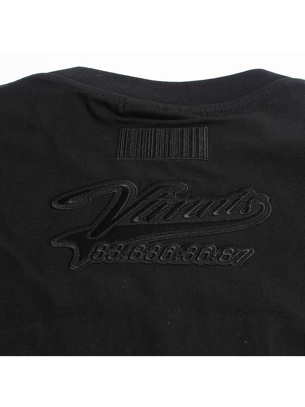 Men's Logo Patch Cotton Short Sleeve T-Shirt Black - VETEMENTS - BALAAN 5