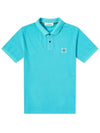 Men's Wappen Logo Patch Polo Shirt Sky Blue - STONE ISLAND - BALAAN 2